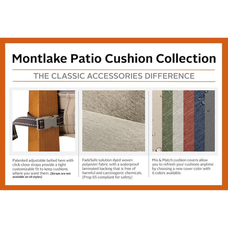 Classic Accessories Montlake WaterResistant 72 x 21 x 3 Inch Patio